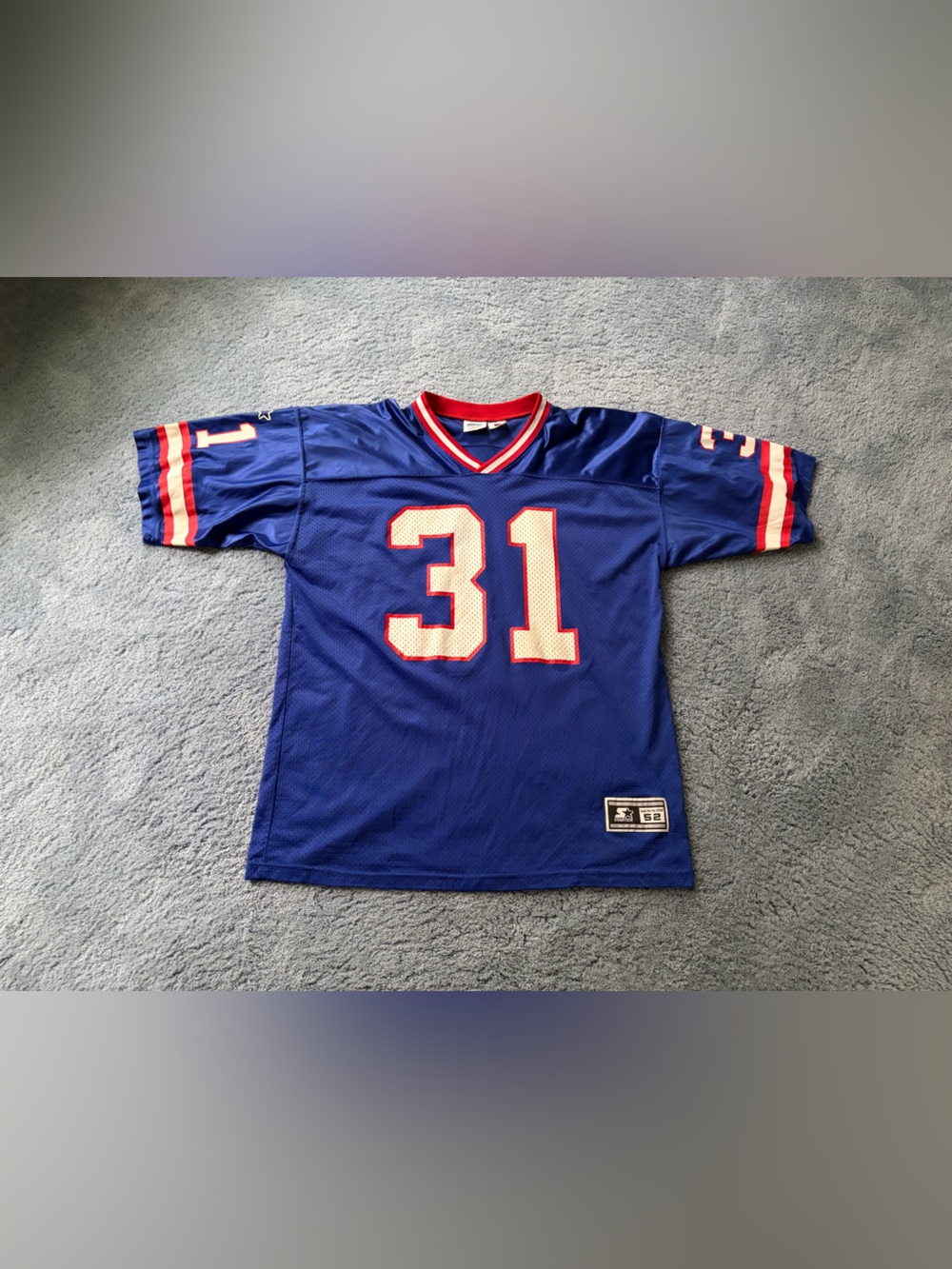 VTG Jason Sehorn New York Giants Jersey Mens XL 52 Starter Blue #31